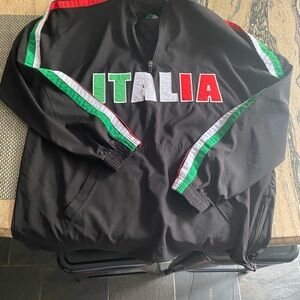 Italia Black Jacket with Red and Green Accents